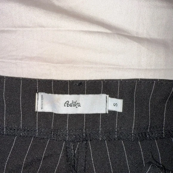 Adika Like New Black Lucille Pinstripe Vest & Pants Set